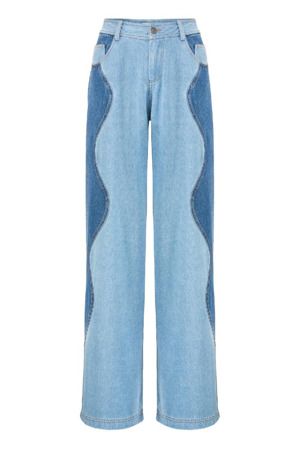 IVI GmbH DENIM Jeans mit weitem Bein und Patch