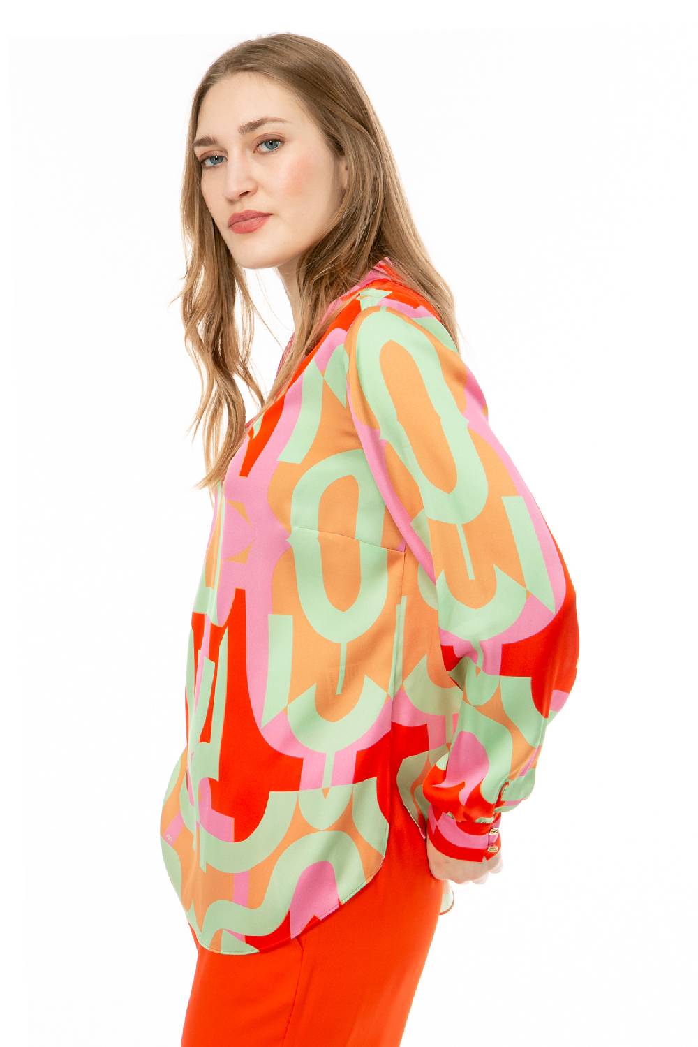 IVI GmbH DIGITAL LOVE Seidenbluse Lipstick