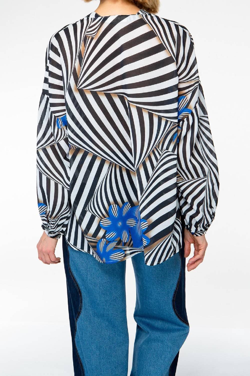 IVI GmbH FLORAL ILLUSION Bluse Aus Baumwoll-Voile