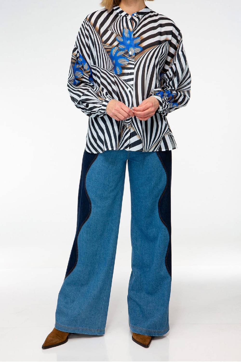 IVI GmbH FLORAL ILLUSION Bluse Aus Baumwoll-Voile