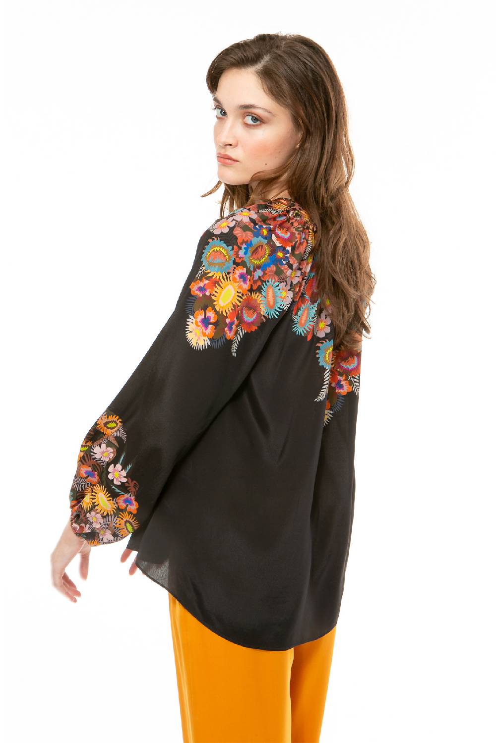 IVI GmbH FLOWER BALL Bluse Schwarz