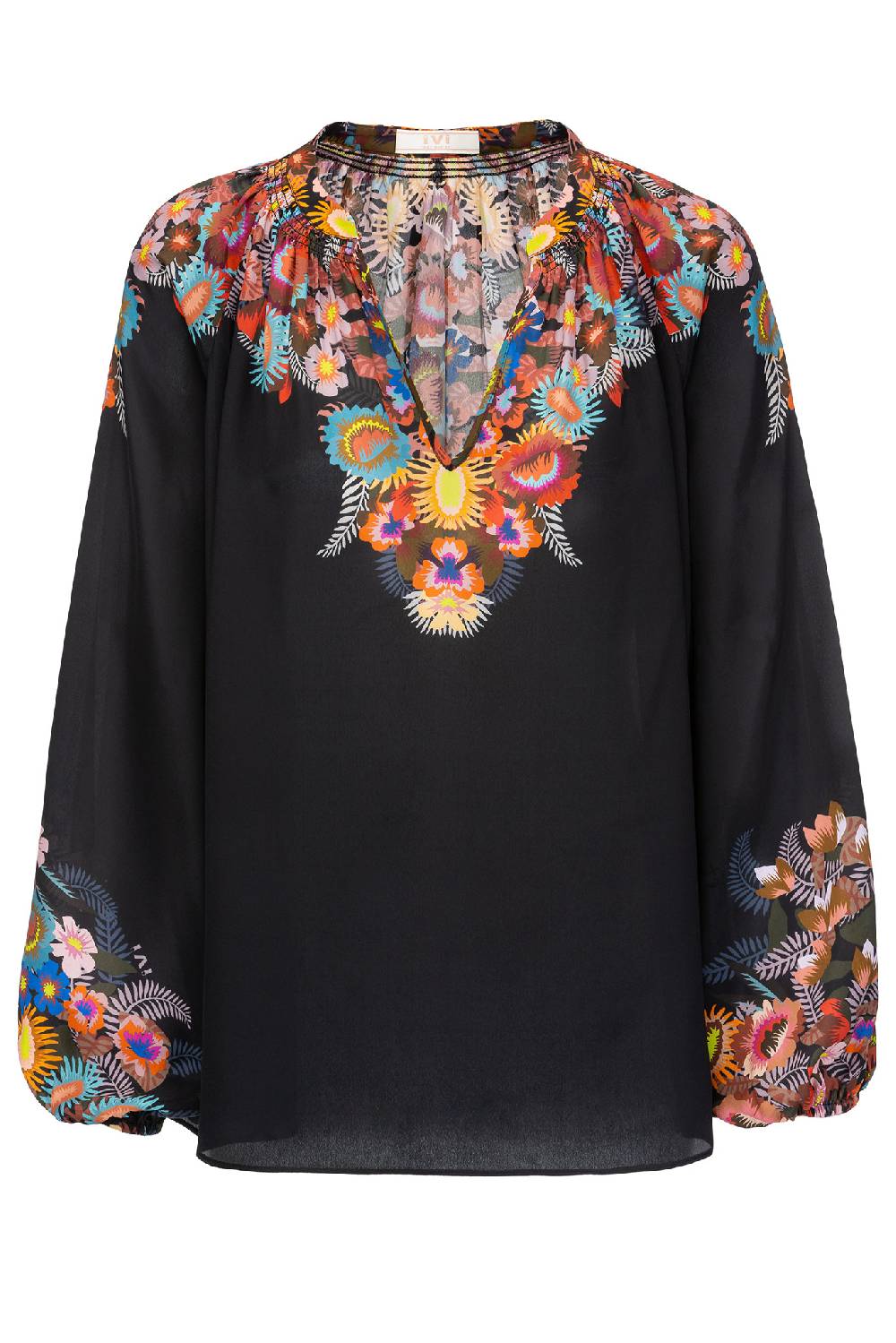 IVI GmbH FLOWER BALL Bluse schwarz
