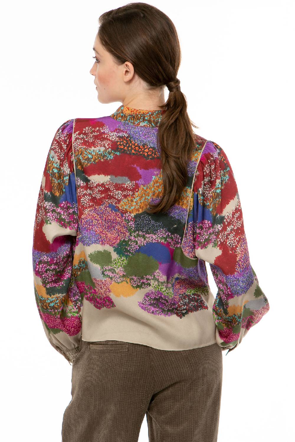 IVI GmbH FLOWER FIELDS Cropped Bluse Multicolor