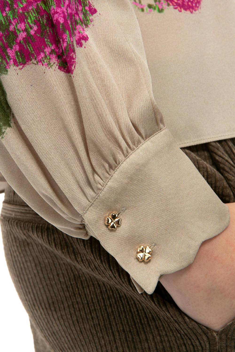 IVI GmbH FLOWER FIELDS Cropped Bluse Multicolor