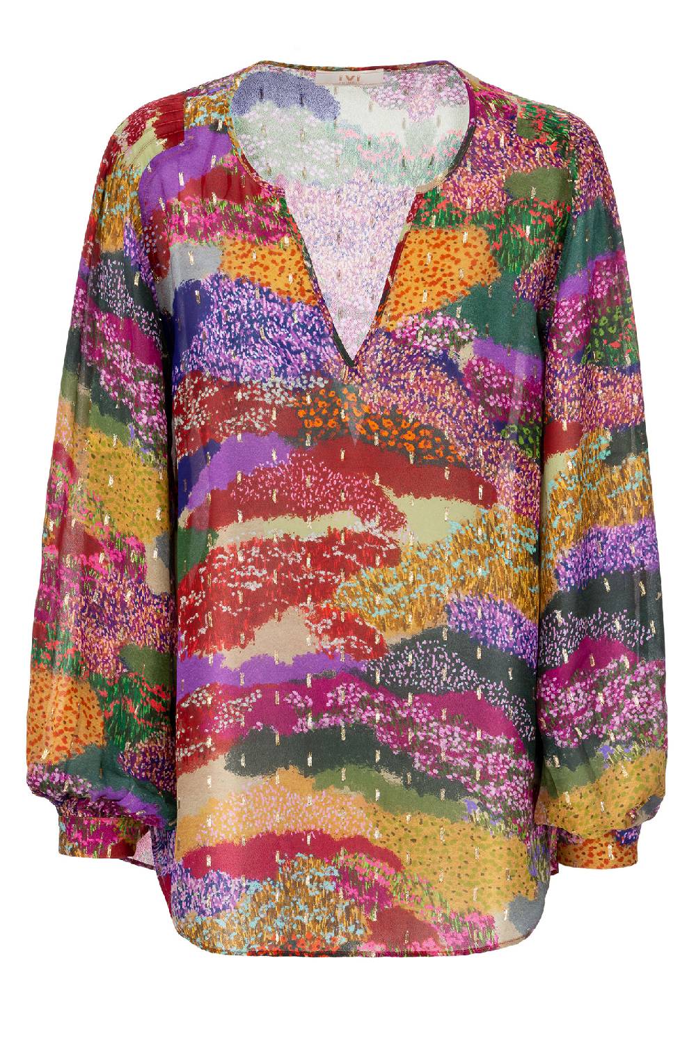 IVI GmbH FLOWER FIELDS Organza Bluse multicolor