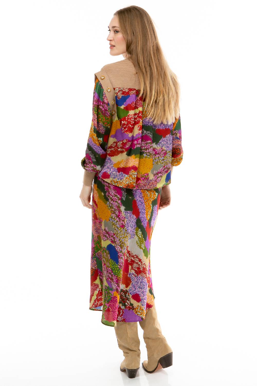 IVI GmbH FLOWER FIELDS Seidenrock Multicolor