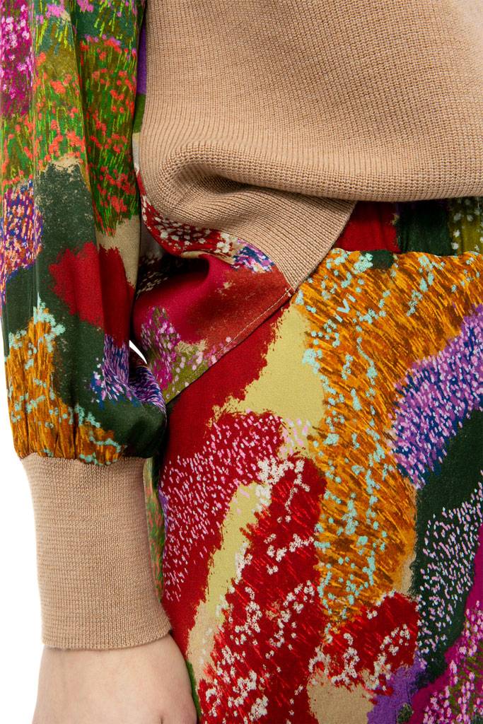 IVI GmbH FLOWER FIELDS Seidenrock Multicolor