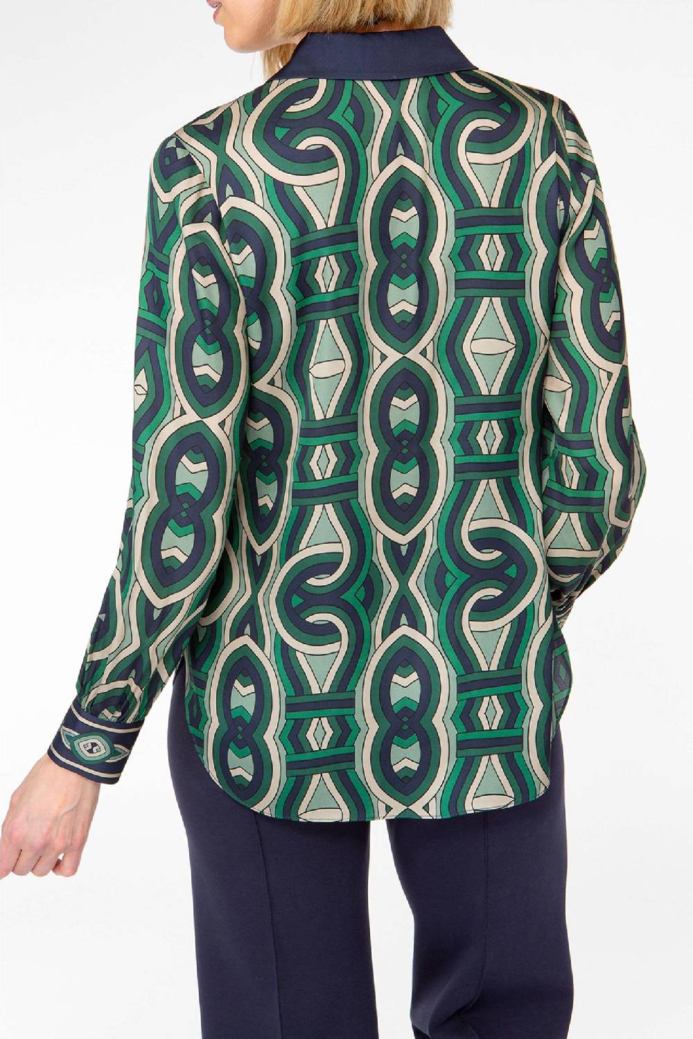 IVI GmbH GRACE Hemdbluse Aus Seide Grün