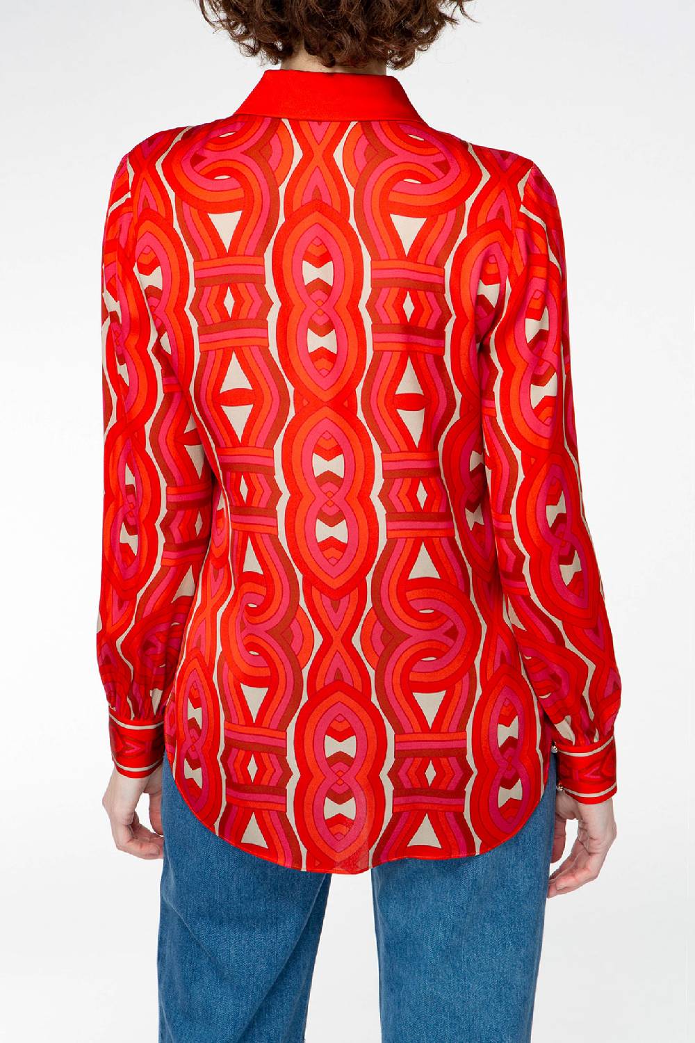 IVI GmbH GRACE Hemdbluse Aus Seide Rot