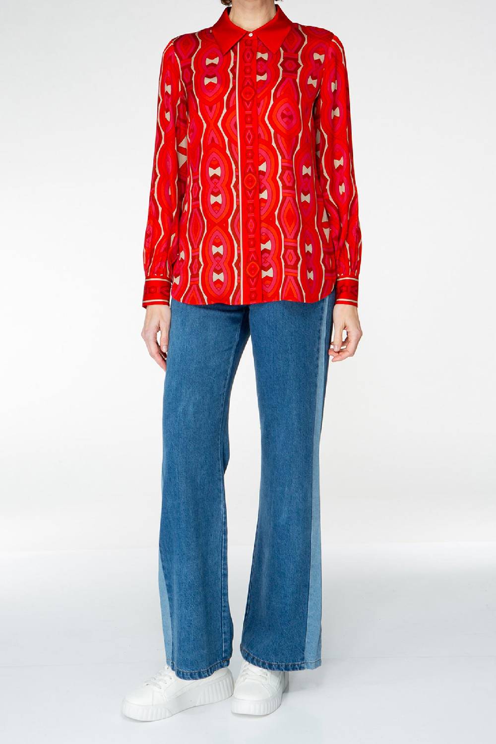 IVI GmbH GRACE Hemdbluse Aus Seide Rot