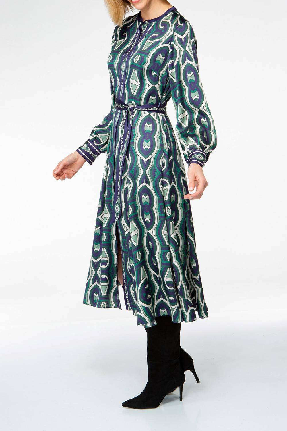 IVI GmbH GRACE Midi Kleid Mit Print Grün