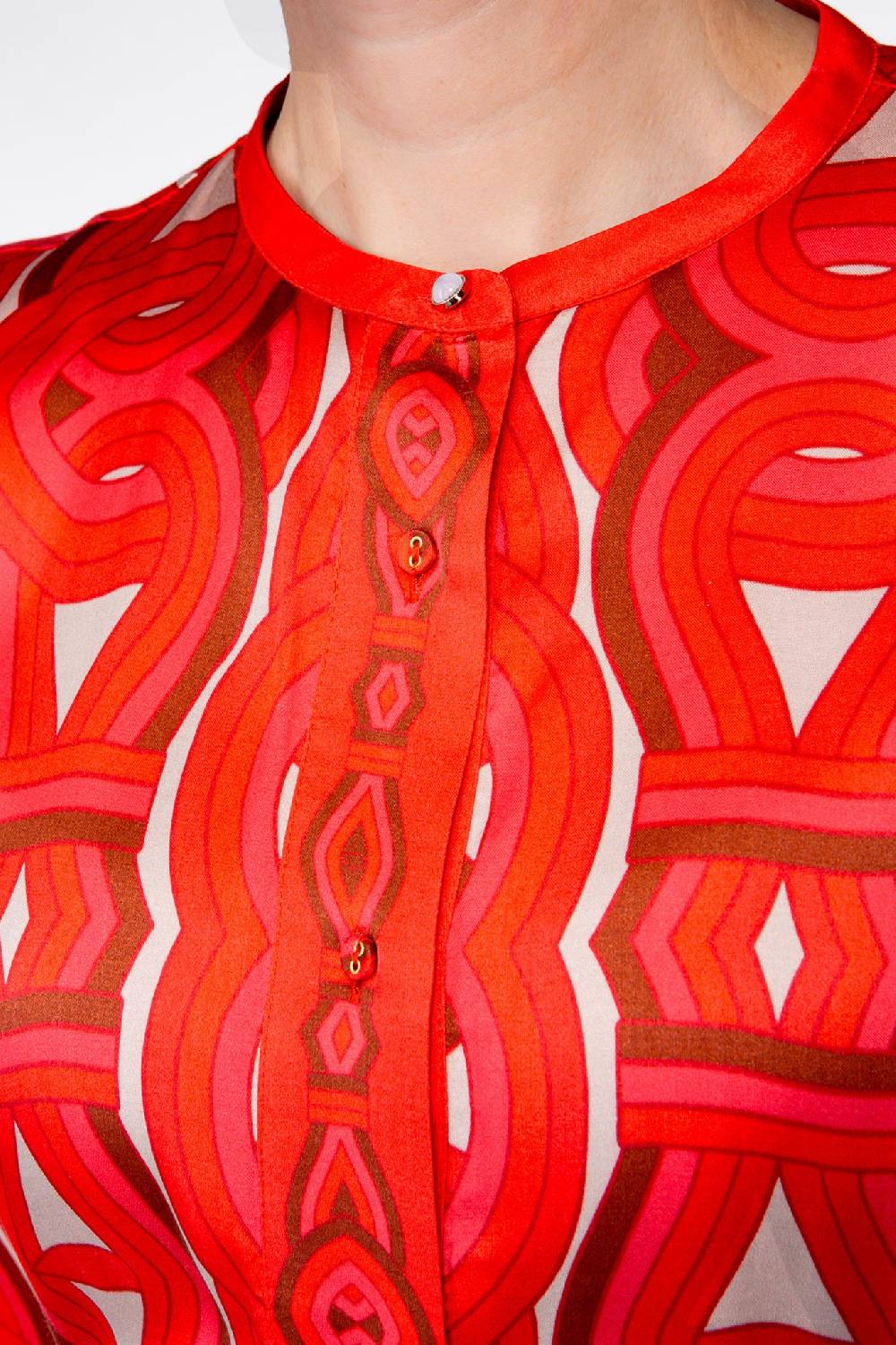 IVI GmbH GRACE Midi Kleid Mit Print Rot