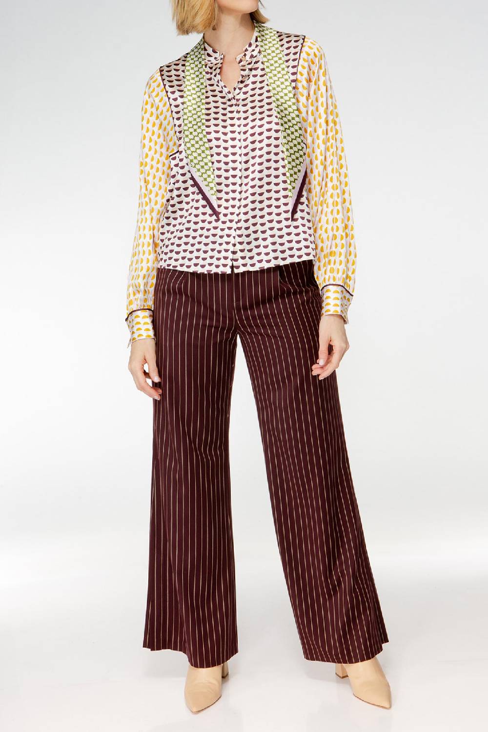 IVI GmbH JETON Cropped Bluse Mit Schluppe