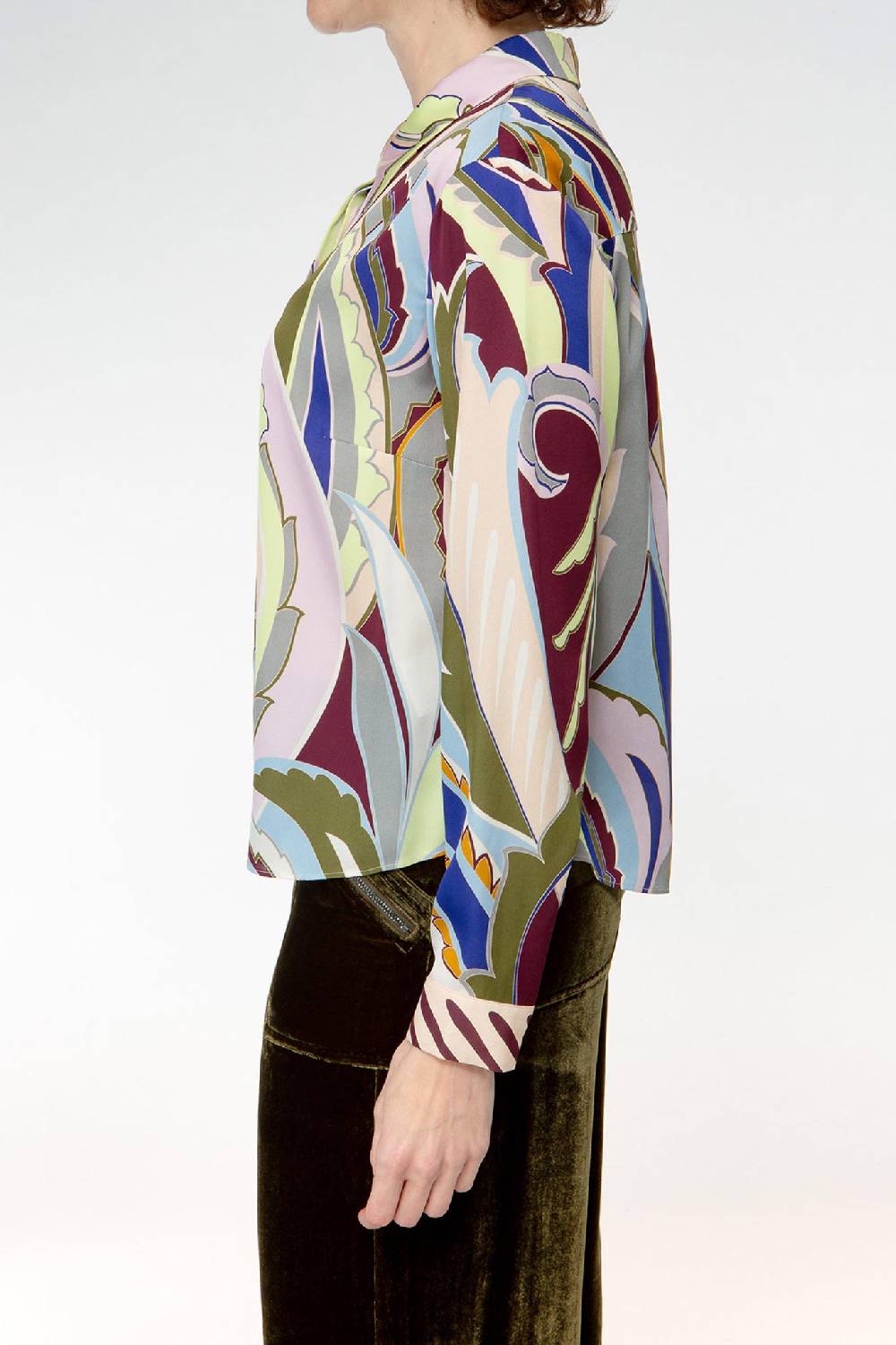 IVI GmbH LAS VEGAS Verkürzte Hemdbluse Aus Seide