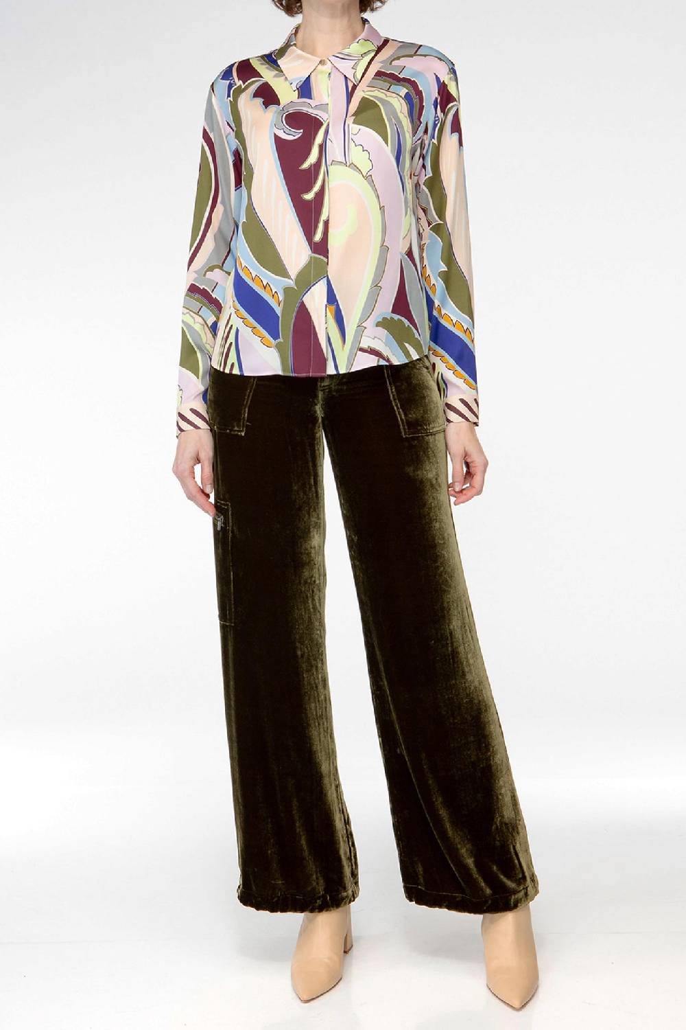 IVI GmbH LAS VEGAS Verkürzte Hemdbluse Aus Seide