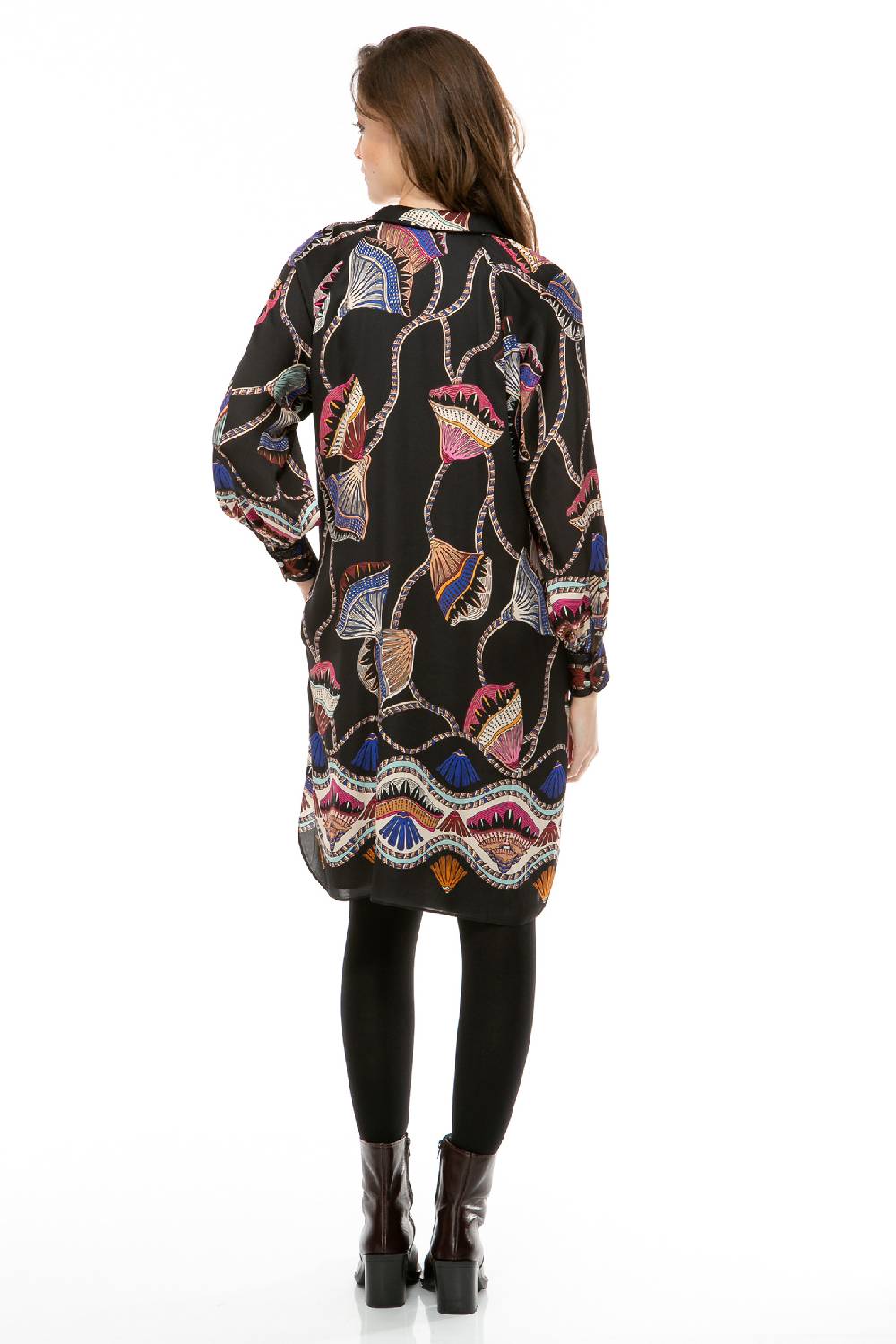 IVI GmbH LOTUS BLOSSOM Seidenkleid Schwarz