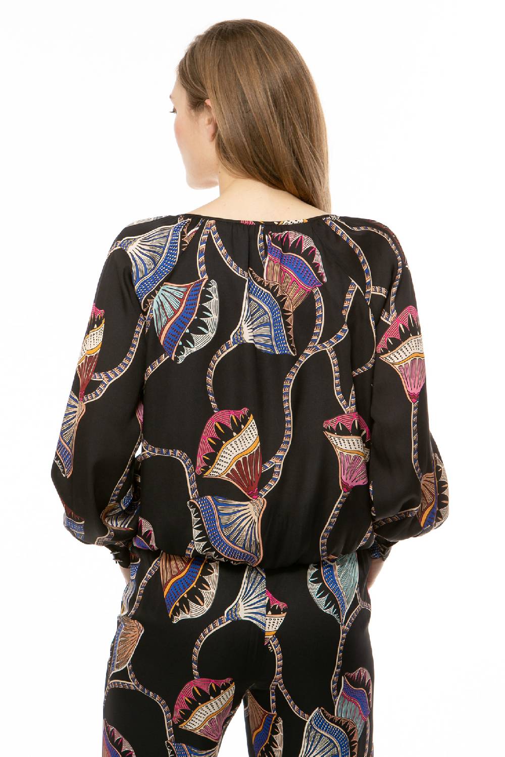 IVI GmbH LOTUS BLOSSOM Wickelbluse Schwarz