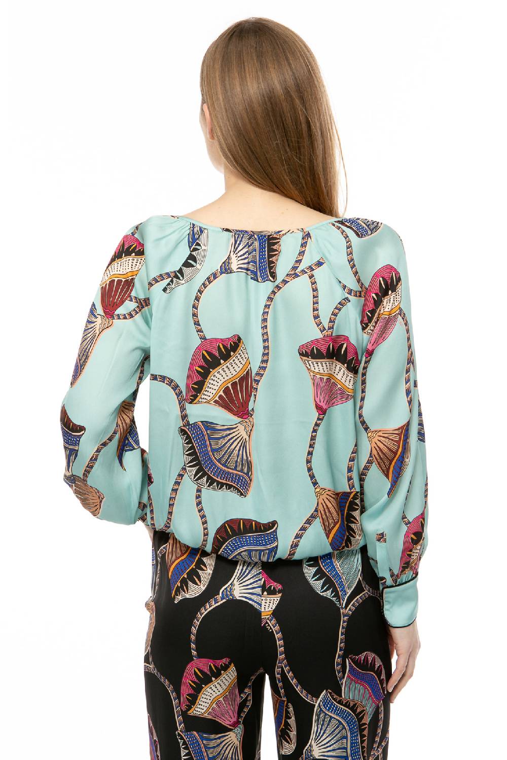 IVI GmbH LOTUS BLOSSOM Wickelbluse Türkis