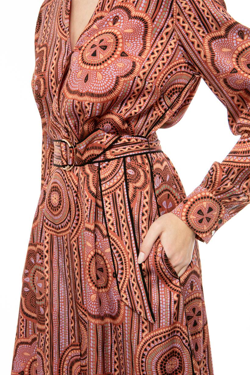 IVI GmbH MOSAIC Seidenkleid Lilac