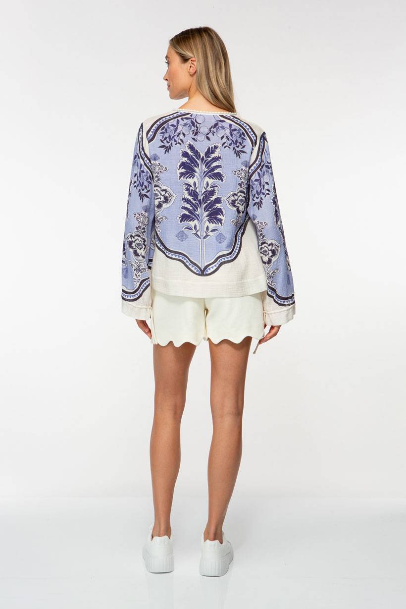 IVI GmbH ORIENTAL GARDENS Baumwollbluse Sky