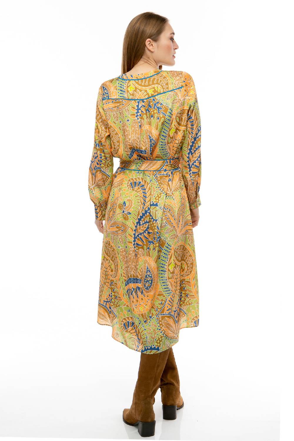 IVI GmbH PAISLEY ALLOVER Seidenkleid Multicolor