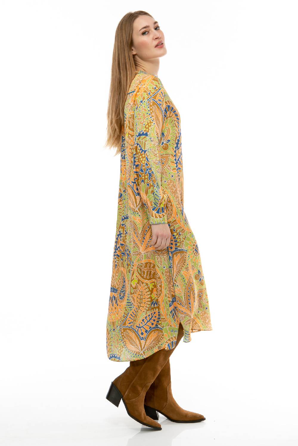 IVI GmbH PAISLEY ALLOVER Seidenkleid Multicolor