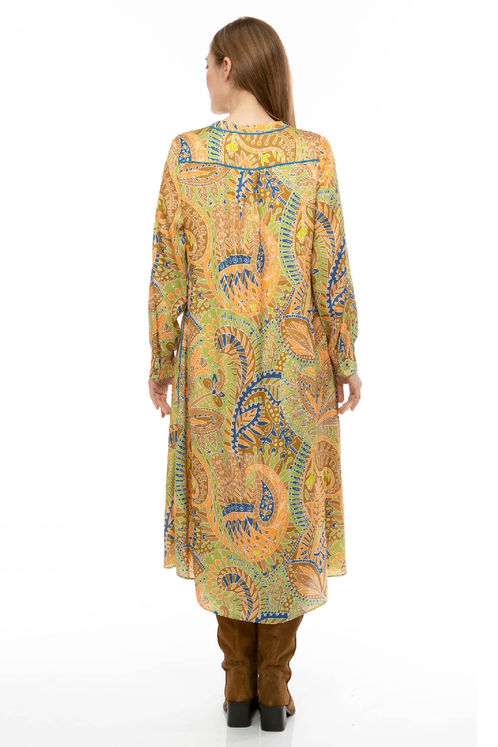 IVI GmbH PAISLEY ALLOVER Seidenkleid Multicolor