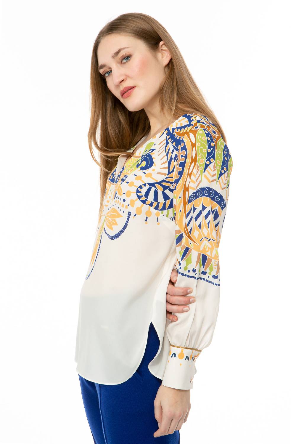 IVI GmbH PAISLEY Bluse Weiß