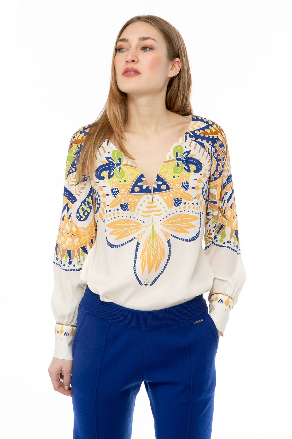 IVI GmbH PAISLEY Bluse Weiß