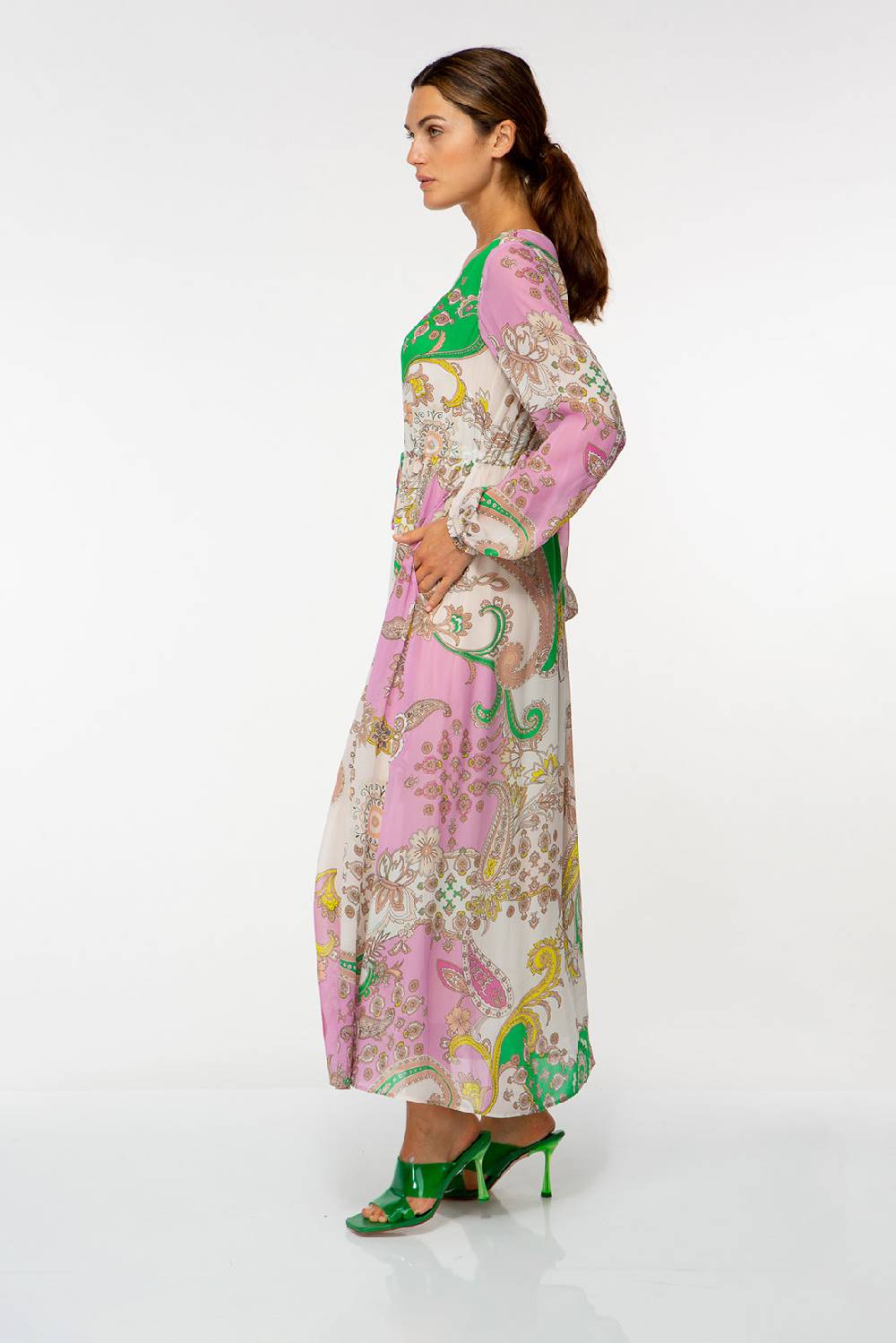 IVI GmbH PAISLEY Chiffon Kleid Multicolor