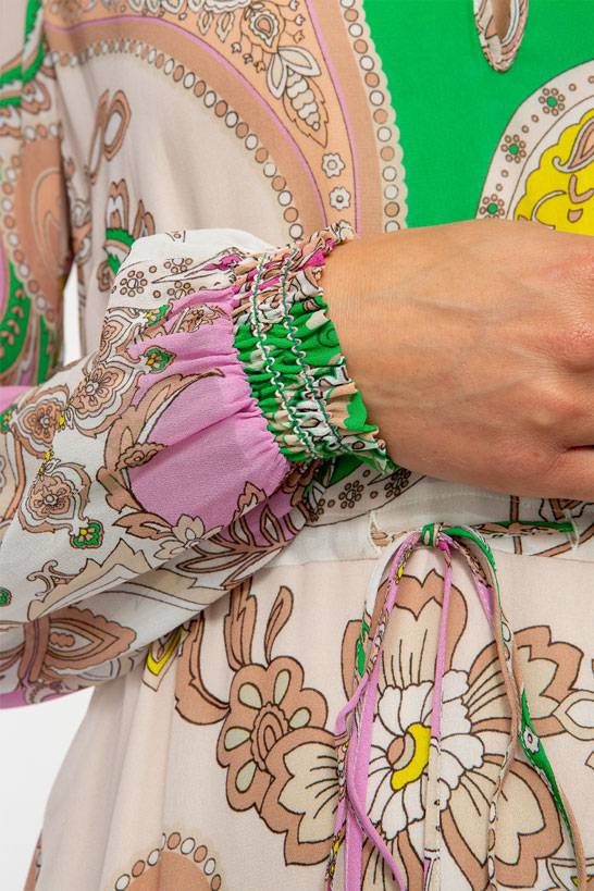 IVI GmbH PAISLEY Chiffon Kleid Multicolor