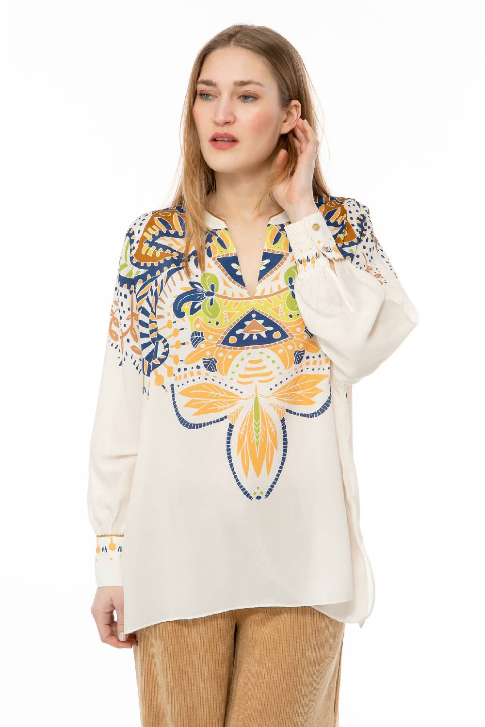 IVI GmbH PAISLEY Tunika Weiß