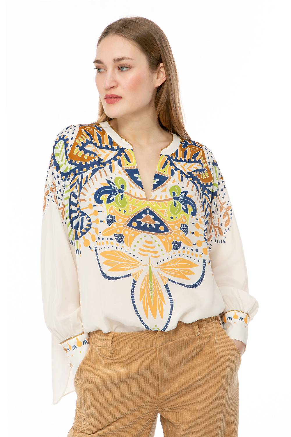 IVI GmbH PAISLEY Tunika Weiß