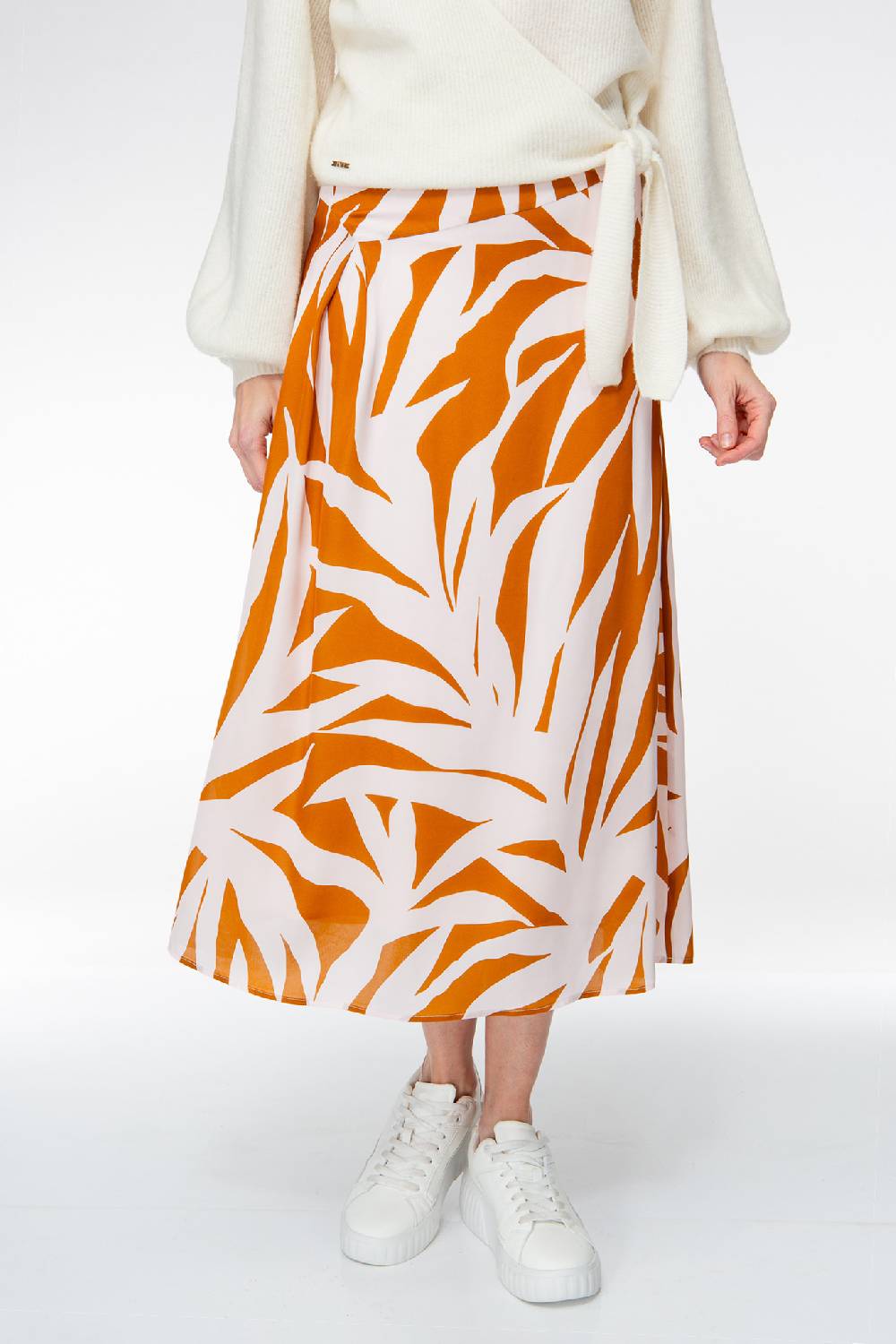 IVI GmbH PALM LEAF AMBER Seidenrock Mit Print