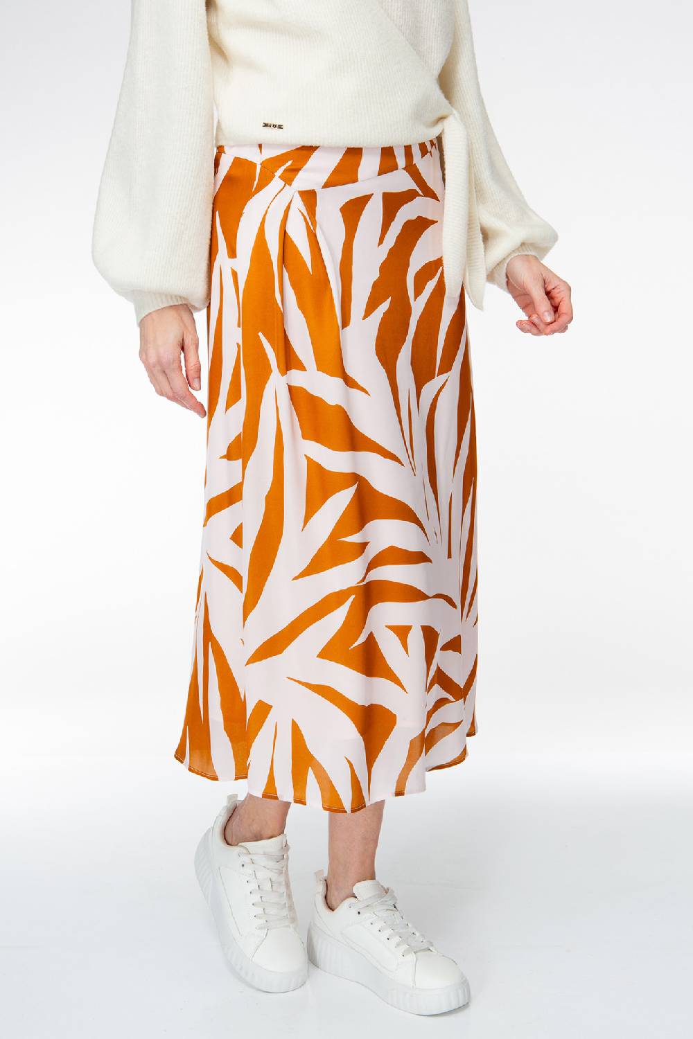 IVI GmbH PALM LEAF AMBER Seidenrock Mit Print