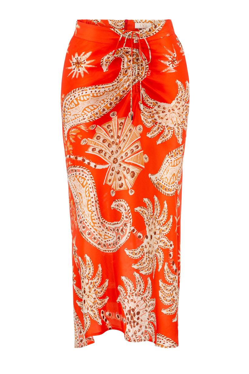 IVI GmbH PALM VIBES Rock mit Schnürung rot