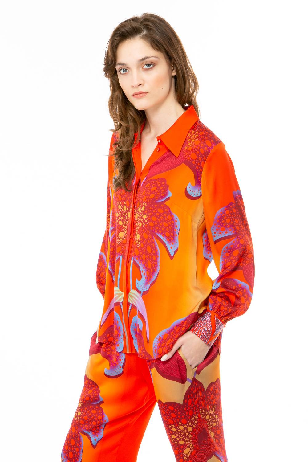 IVI GmbH PARADISE FLOWER Hemdbluse Lipstick