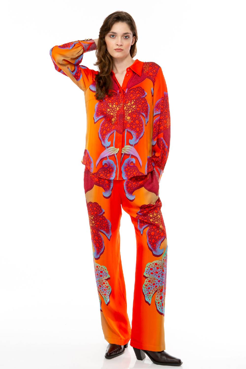 IVI GmbH PARADISE FLOWER Hemdbluse Lipstick