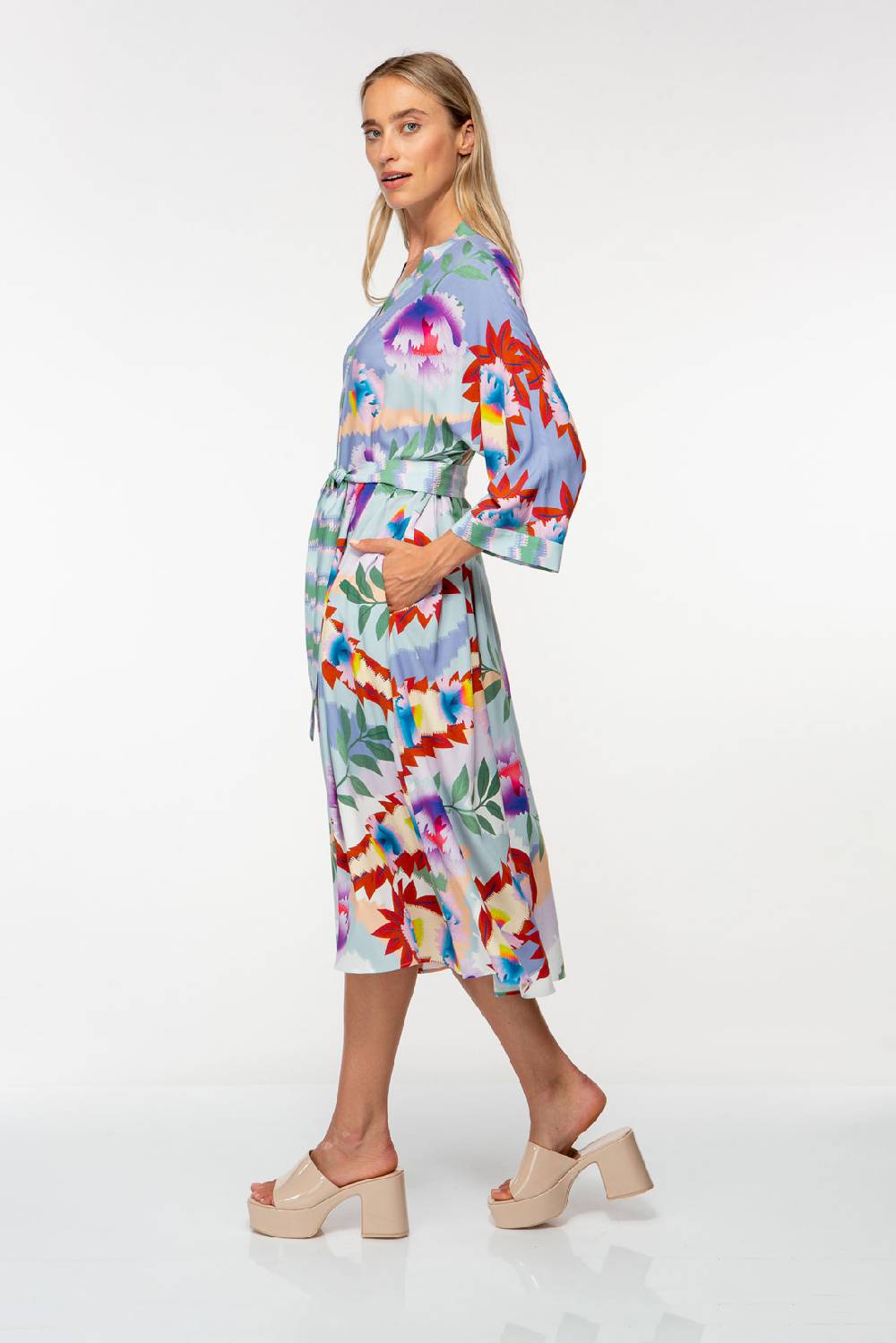 IVI GmbH PIXEL PAISLEY Kaftankleid Lavendel