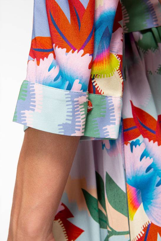 IVI GmbH PIXEL PAISLEY Kaftankleid Lavendel