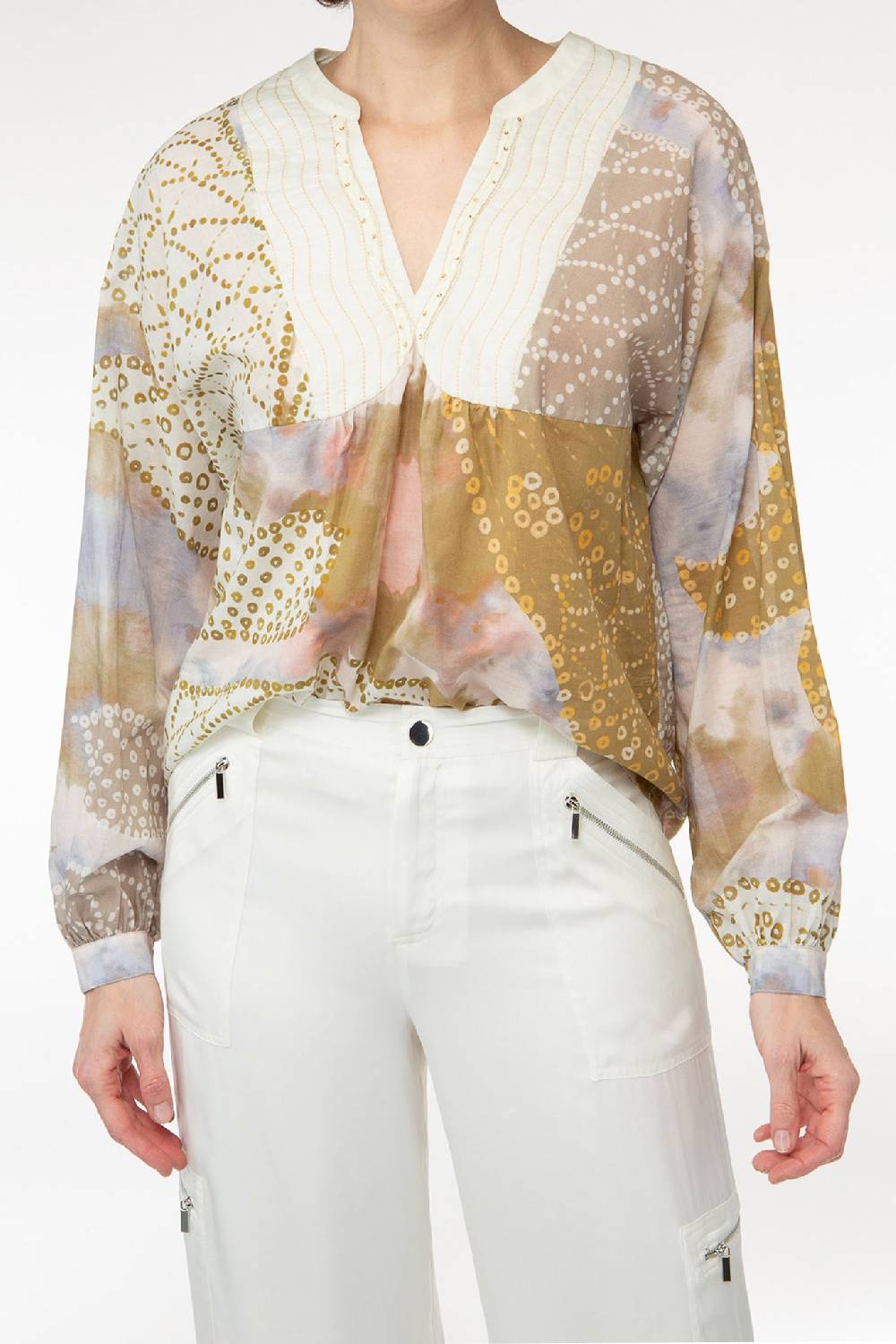 IVI GmbH RAINBOW FISH Baumwollbluse Mit Zierstick