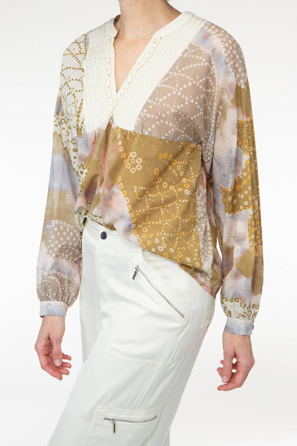 IVI GmbH RAINBOW FISH Baumwollbluse Mit Zierstick