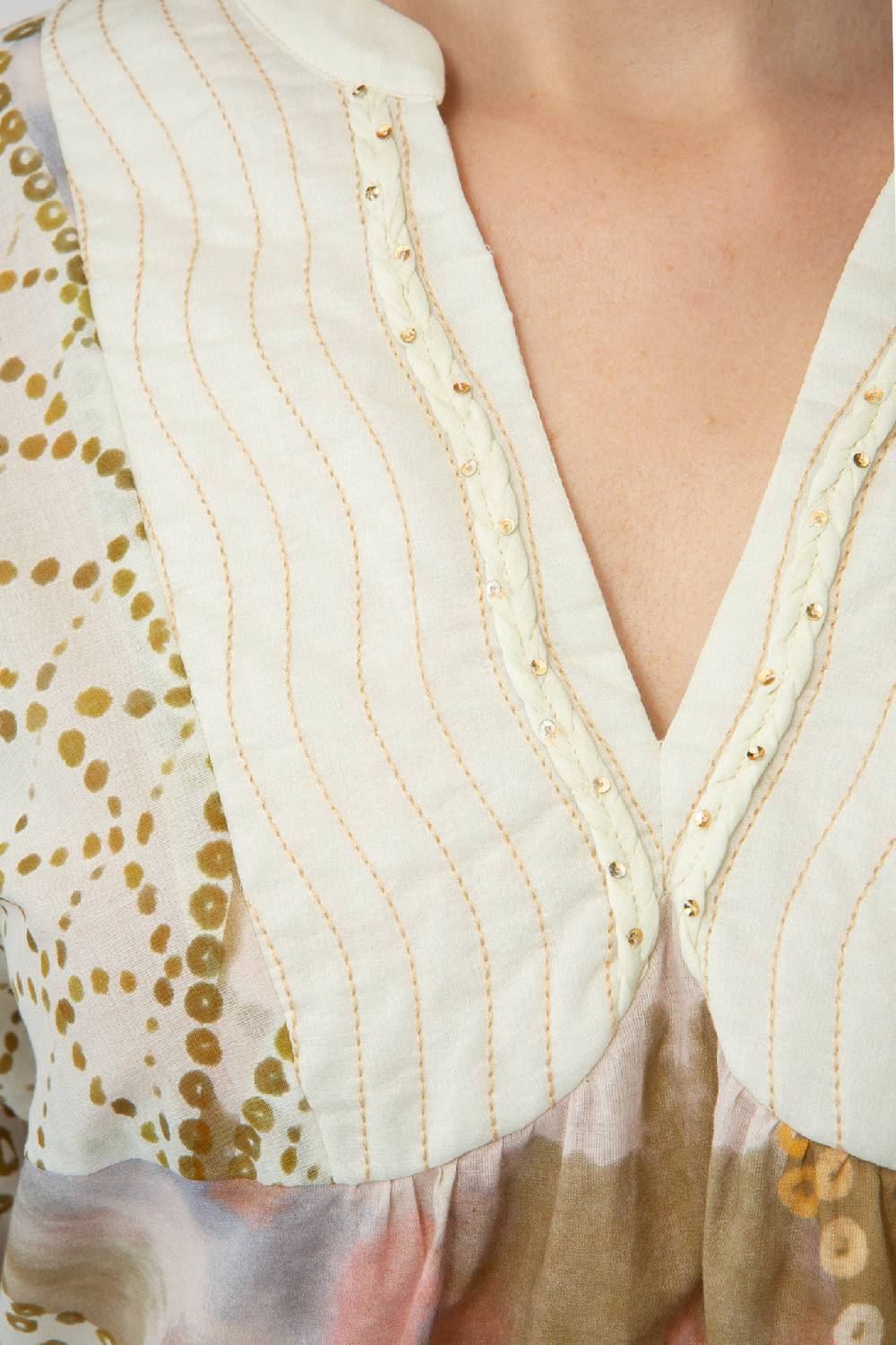 IVI GmbH RAINBOW FISH Baumwollbluse Mit Zierstick