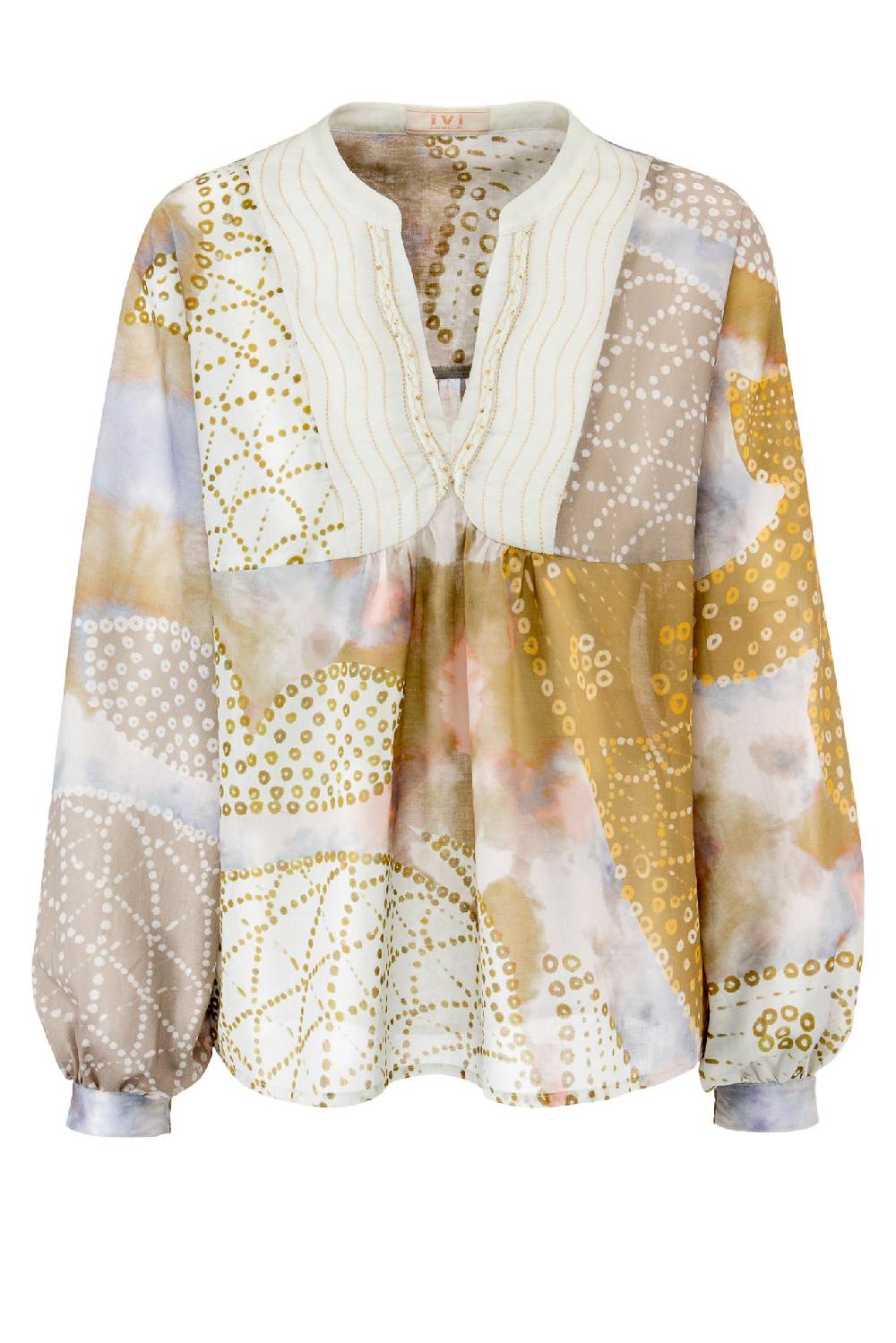 IVI GmbH RAINBOW FISH Baumwollbluse mit Zierstick