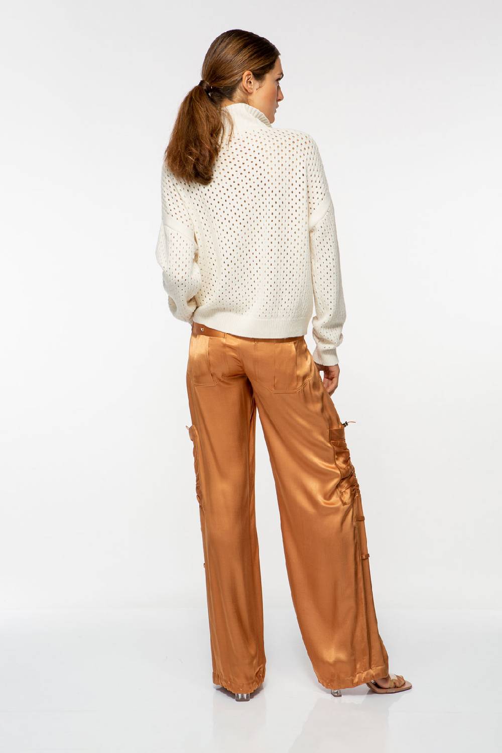 IVI GmbH SATEEN Hose Mit Cargo Details Terra