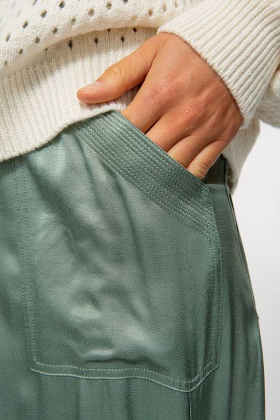 IVI GmbH SATEEN Hose Mit Cargo Details Thyme