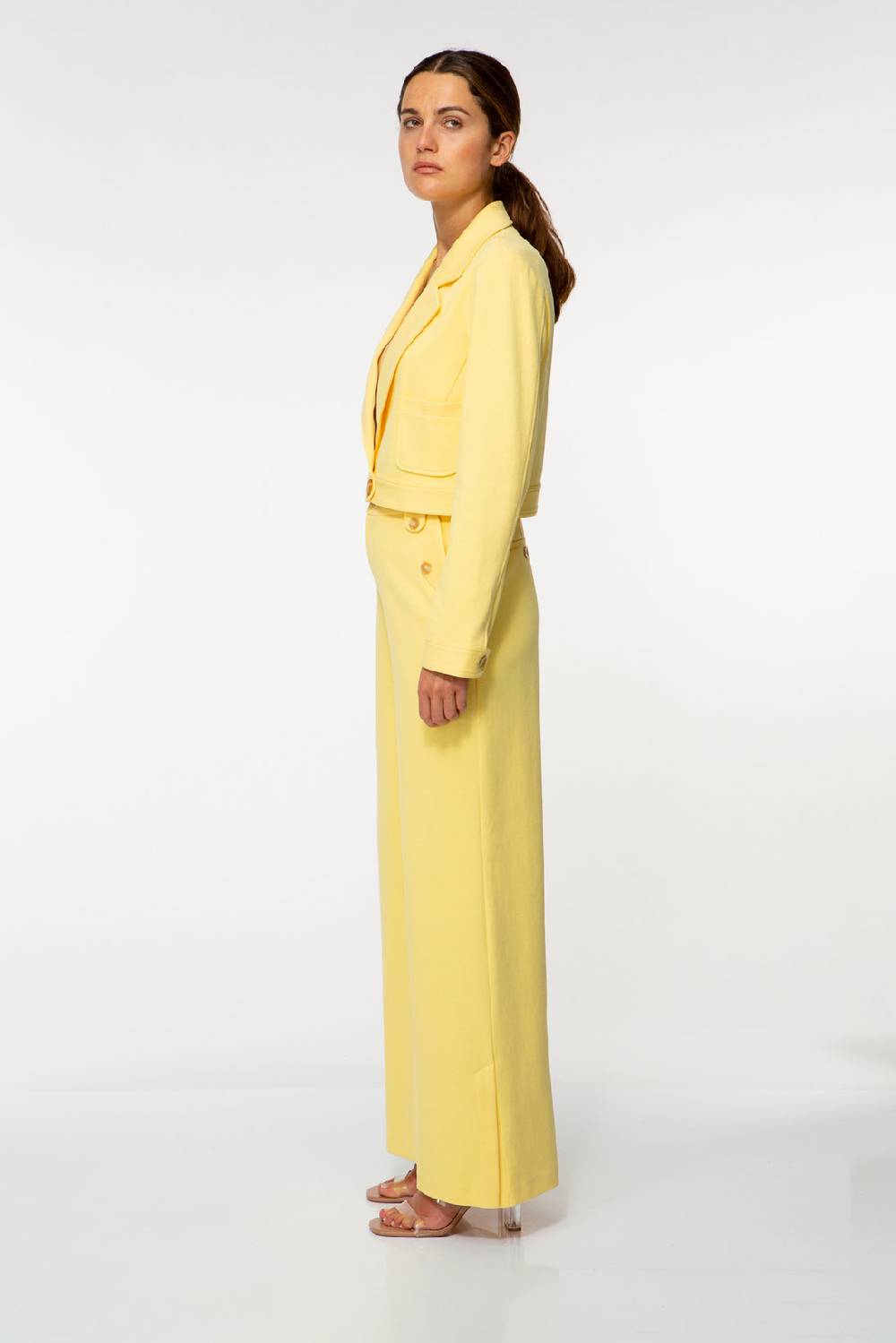 IVI GmbH SOLID JERSEY Bootcut Hose Pastel Sun