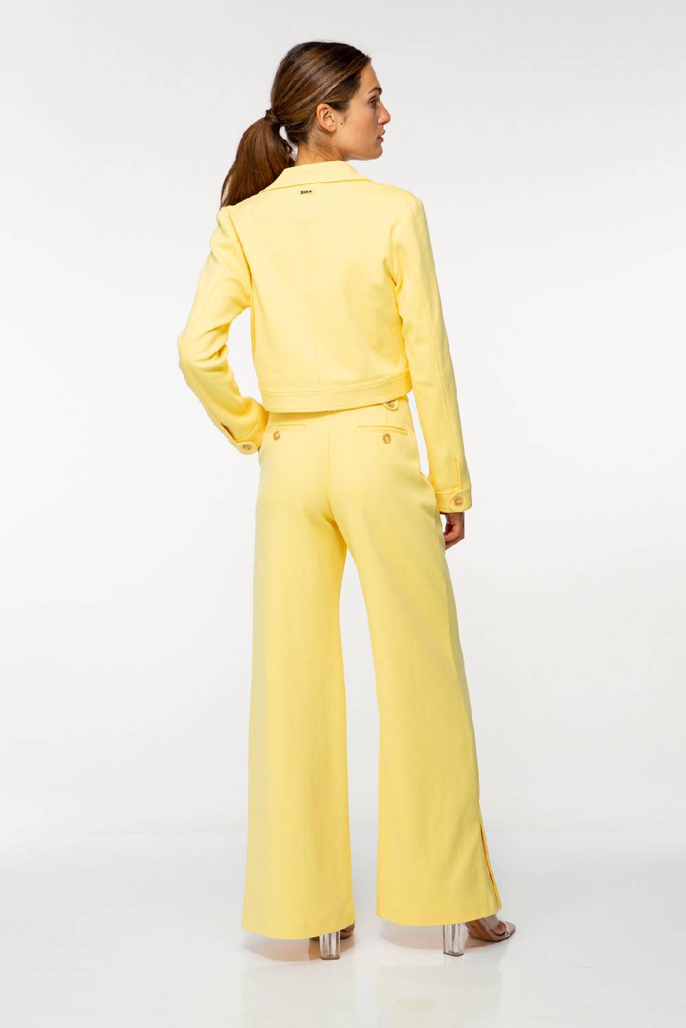 IVI GmbH SOLID JERSEY Bootcut Hose Pastel Sun