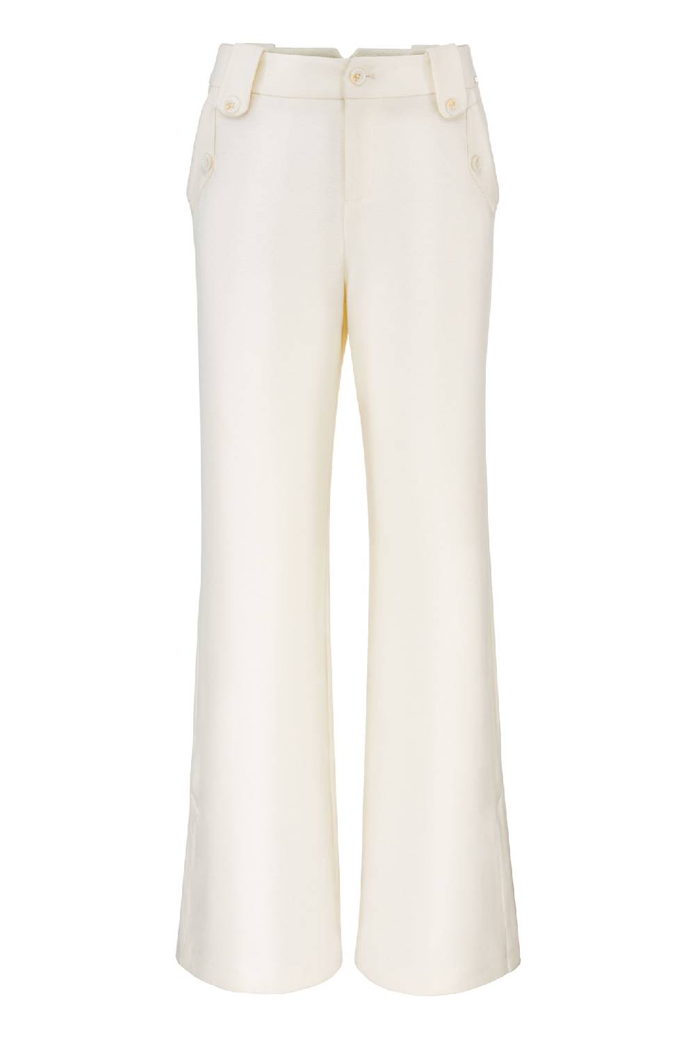 IVI GmbH SOLID JERSEY Bootcut Hose weiß