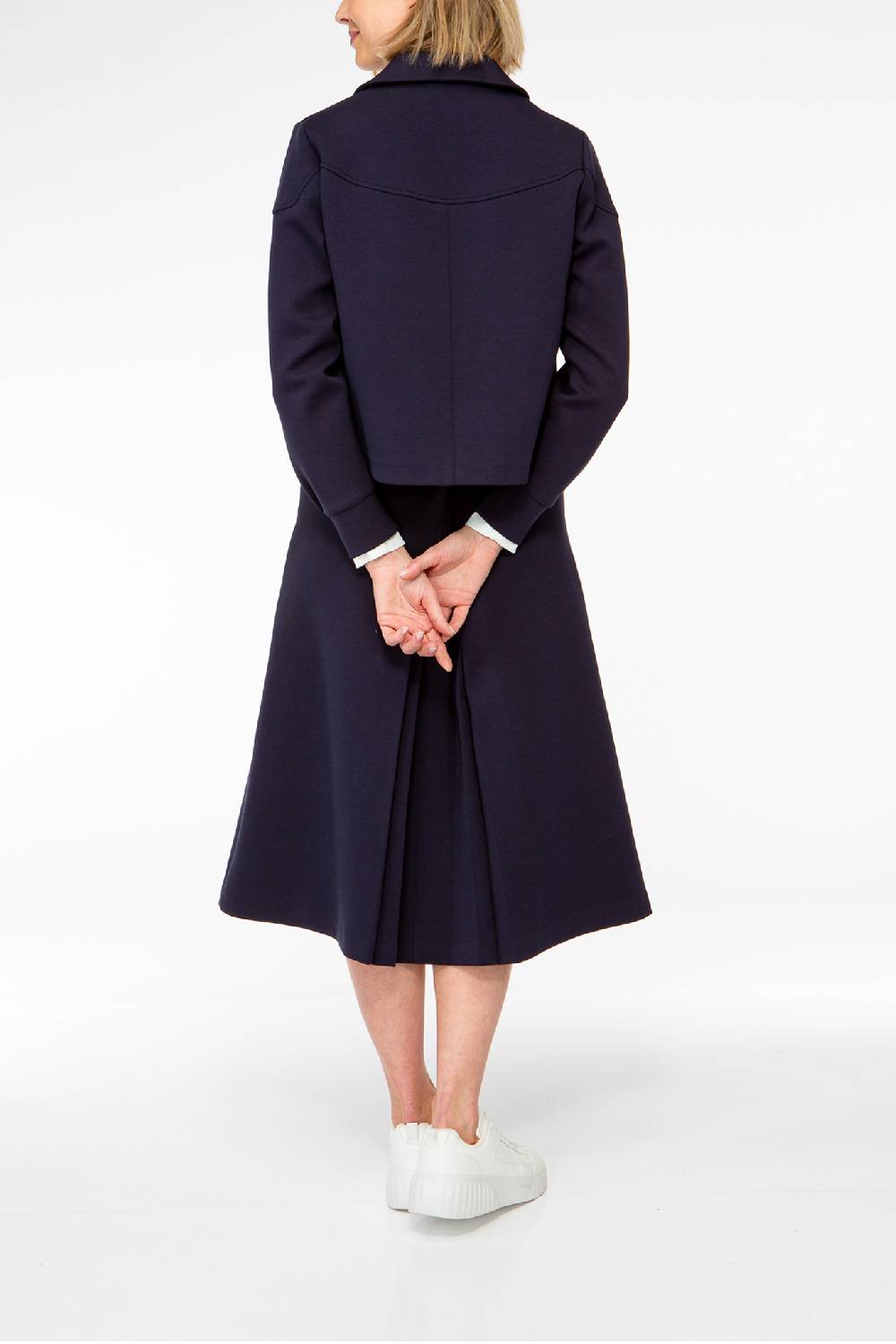 IVI GmbH SOLID JERSEY Kurze Jacke Im Boxy Fit Navy